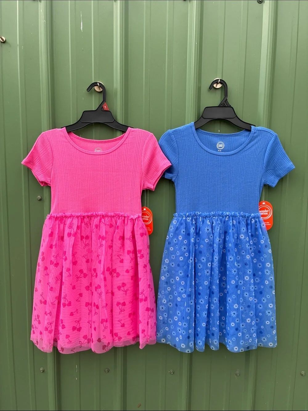 Girls Short Sleeve Tutu Dress, 2-Pack Size M